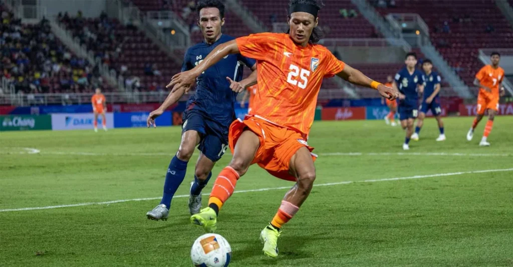 Friendly football: India loses 1 football india thailand